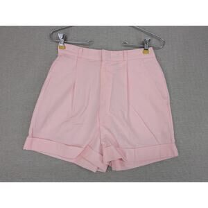 Vintage Cheryl Tiegs Cuffed Shorts Size 10 High Waisted USA Pink -0925F126